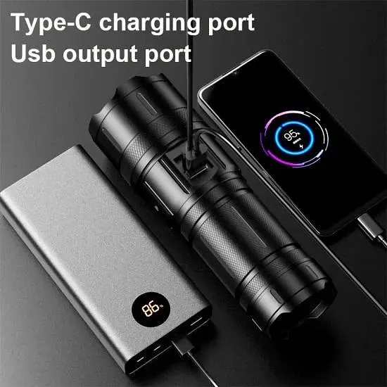 Ліхтар з функцією Power Bank, індикацією заряду, ЗУ Type-C, zoom XPRO CB-B53-TG (47488-B53_449) - фото 7