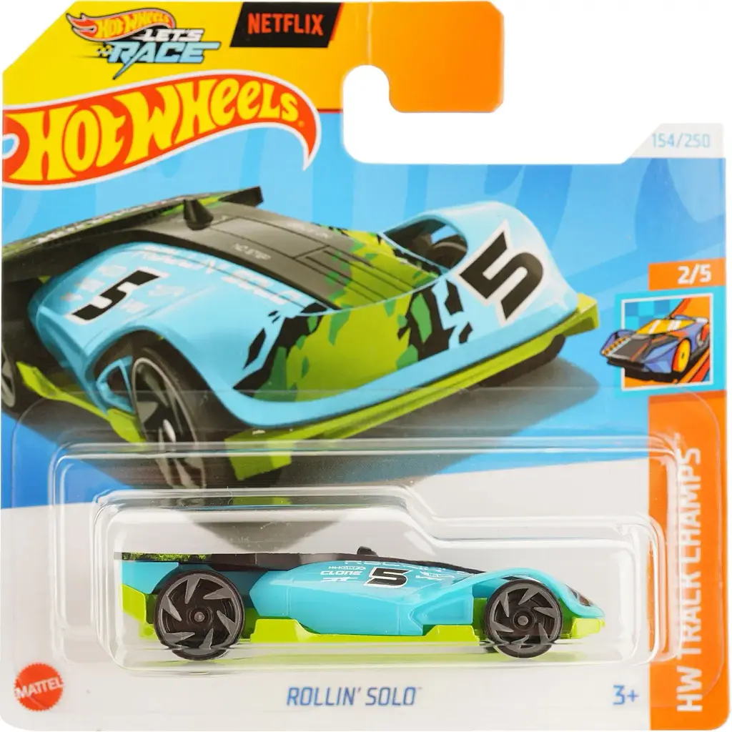Набір: Базова машинка Hot Wheels HW Vans Dodge Van чорна (5785) + Базова машинка Hot Wheels HW Track Champs Rollin Solo блакитна (5785) - фото 3