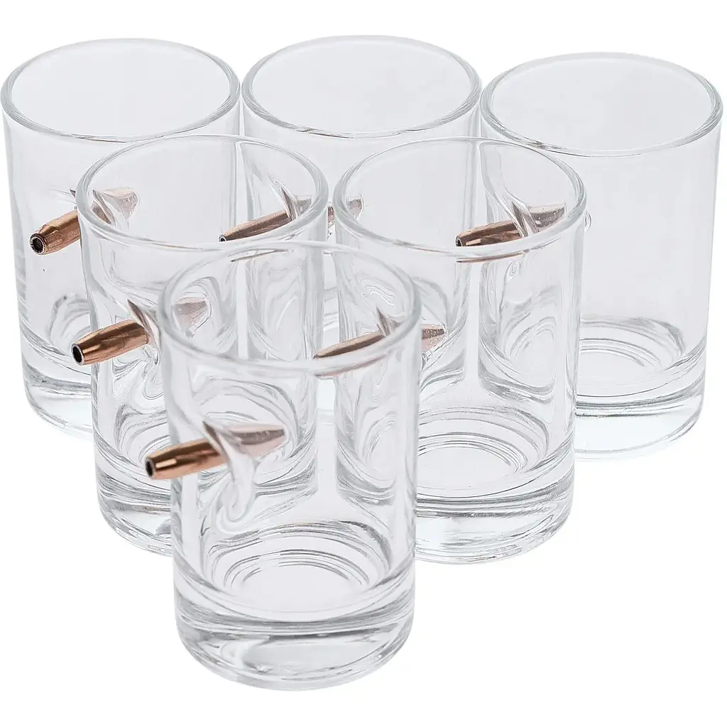 Набор посуды Gun&Fun из 6 рюмок и графина ручной работы 500 мл - фото 3