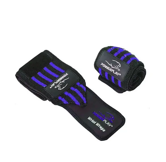 Бинти для зап'ясть (кистьові бинти) PowerPlay 3081 Gym WristT Wraps Чорно-Сині (PP_3081_Blue) - фото 2