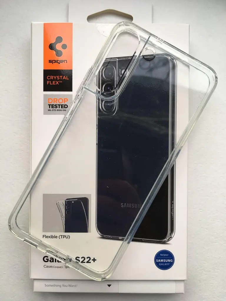 Оригінальний силіконовий протиударний чохол Spigen Liquid Crystal для Samsung Galaxy S22 Plus Прозорий (ACS03950) SM-S906 - фото 2
