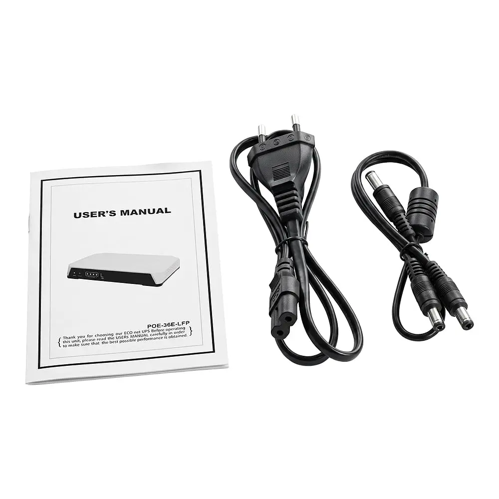 Джерело безперебійного живлення Mini UPS SKE POE-36E-LFP 48V 20000mAh 5V/9V/12V/24V/48V/PoE, LiFePO4 4*5Ah, для роутера та оптичного терміналу (42-00242) - фото 14