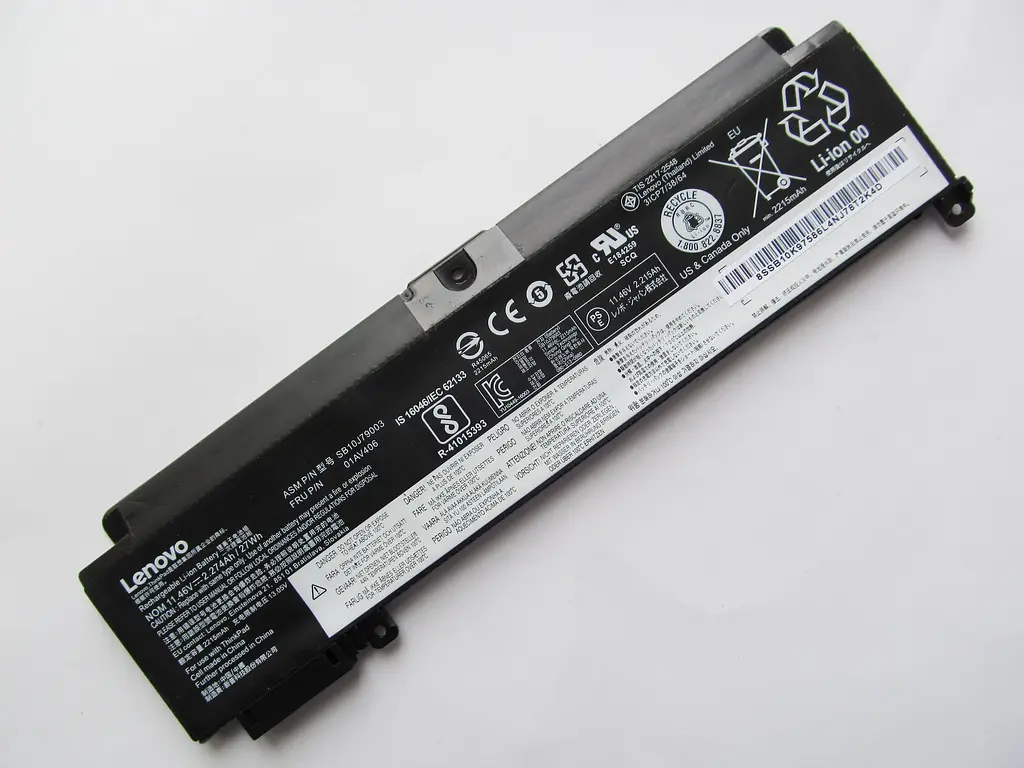 Акумулятор для ноутбука Lenovo ThinkPad T460s/T470s 01AV406, 2274 mAh (27Wh), 3cell, 11.46V, Li-ion, чорний - фото 2