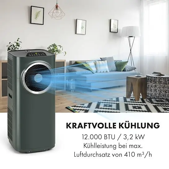 Мобільний кондиціонер Klarstein Kraftwerk Smart 12K (10034665) Антрацит - фото 8