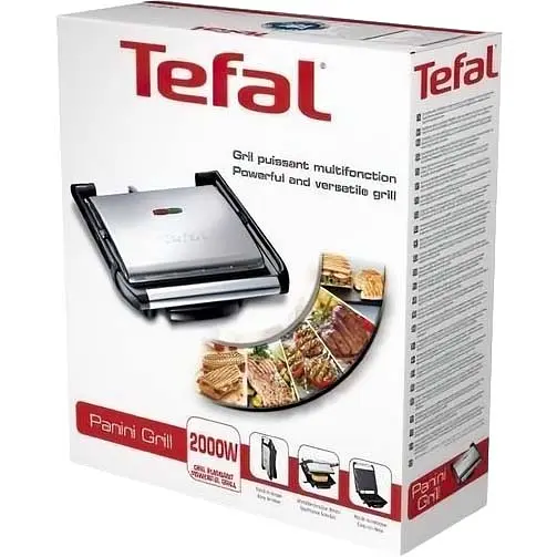 Гриль Tefal Panini Grill 2000 Вт чорно-сірий (GC241D38) - фото 5