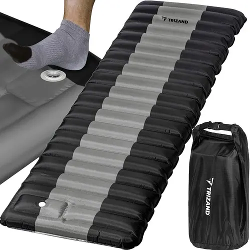 Матрац-каремат туристичний - надувний Trizand 21071 190 х 60 х 12 см Польща з вбудованим насосом - фото 2