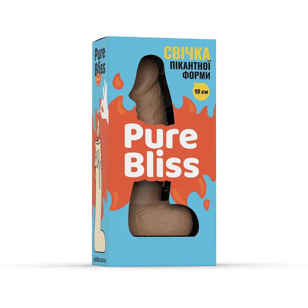 Свічка член Pure Bliss 15 см Brown - фото 6