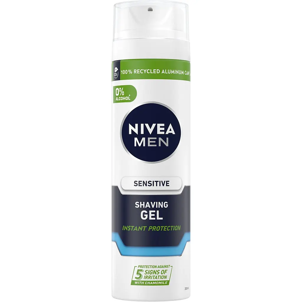 Набор: гель для бритья Nivea Men для чувствительной кожи 200 мл + лосьон после бритья Nivea Men для чувствительной кожи 100 мл - фото 2