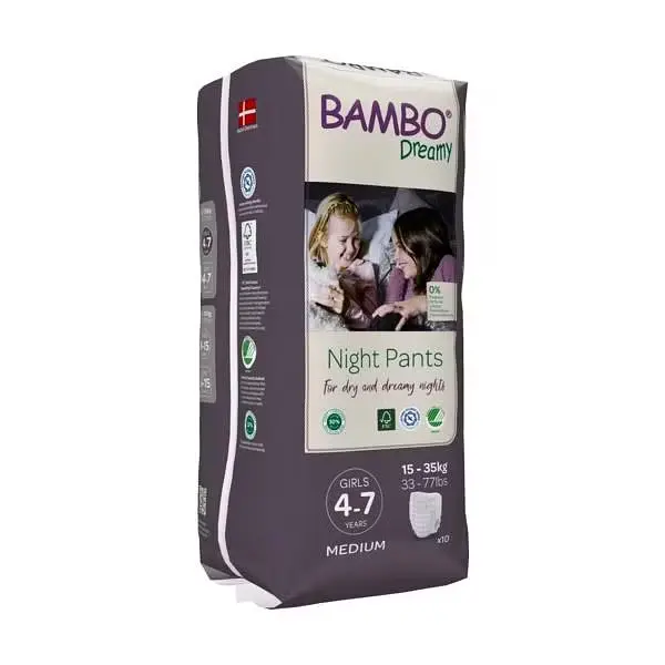Нічні ЕКО підгузки-трусики для дівчаток Bambo Dreamy Night Pants (15-35 кг), 4-7 років. Bambo Nature (18874) - фото 5