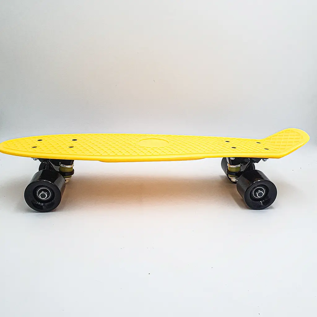 Пенні борд скейт 55х15см до 80кг ABEC 7 матові колеса скейтборд Penny Board Pastel Series жовтий - фото 4