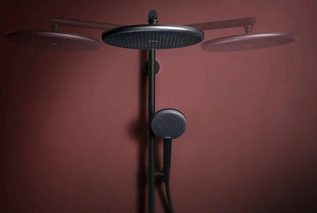 Душова система з термостатом Hansgrohe Raindance Alive S Puro 300 1jet EcoSmart Ecostat Element matt black 24593670 - фото 3