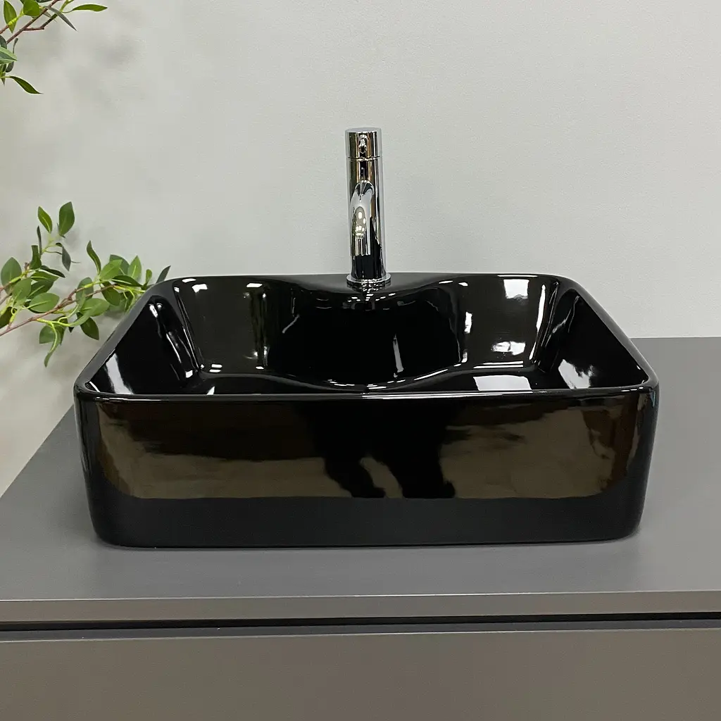 Умивальник VBI Forli black glossy накладний VBI-011106, Чорний - фото 3