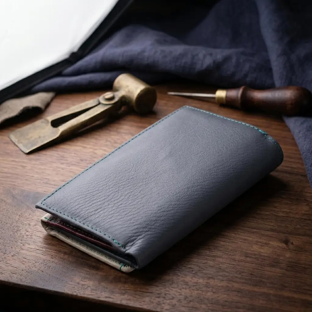 Незвичайний жіночий шкіряний гаманець у три складання ST Leather 19446 різнокольоровий - фото 3