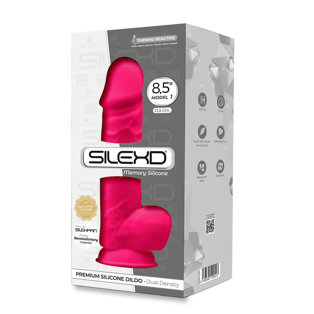 Фаллоимитатор Silexd Premium Silicone Dildo Model 4 Size 8.5 21.5 см розовый - фото 3