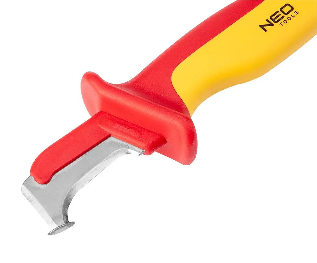 Neo Tools Нож монтерский, диэлектрический, для работ под напряжением 1000В, изогнутое лезвие, 180мм - фото 6