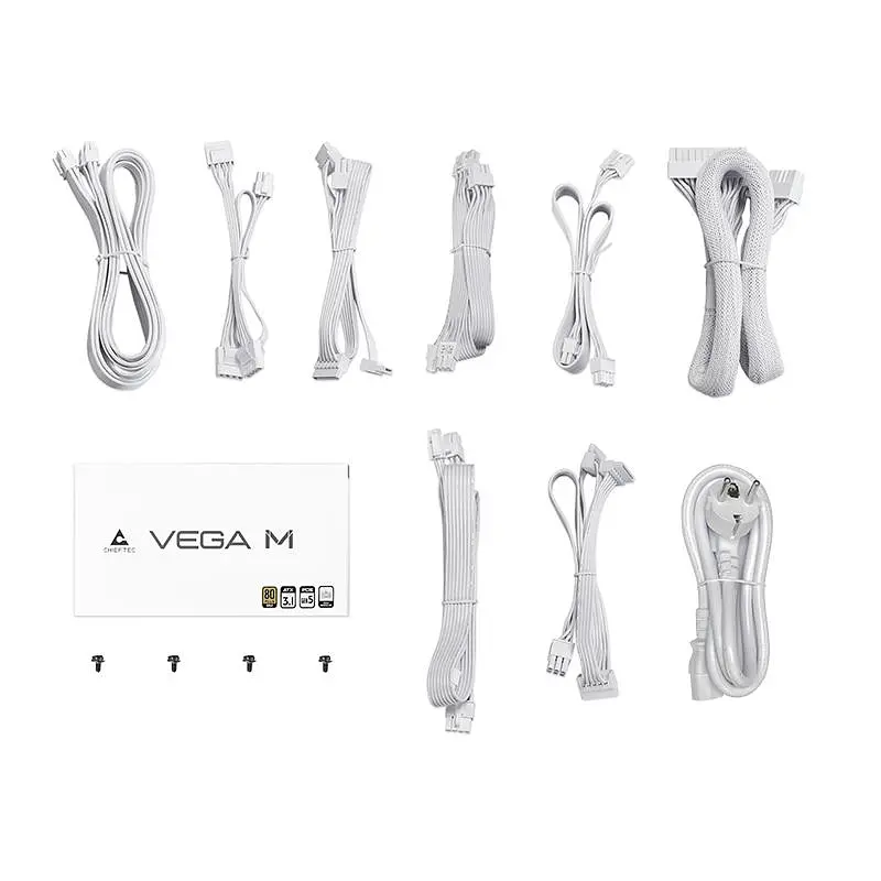 Chieftec Блок живлення Vega M (750W), >90%, 80+ Gold, 135мм FDB, 1xMB 24pin(20+4), 2xCPU 8pin(4+4), 3xMolex, 6xSATA, 4xPCIe 8pin(6+2), 1xPCIe - фото 6