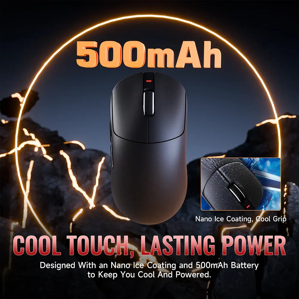 Мишка Attack Shark X8 ULTRA, Wireless/Bluetooth, 42000dpi. (PAW3950MAX), 6кн., Black - фото 7