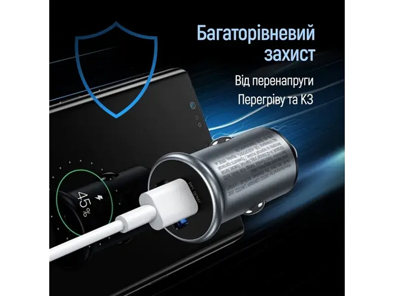 Автомобільний зарядний пристрій ColorWay 38 W Gray (CW-CHA065PD-GR) - фото 8