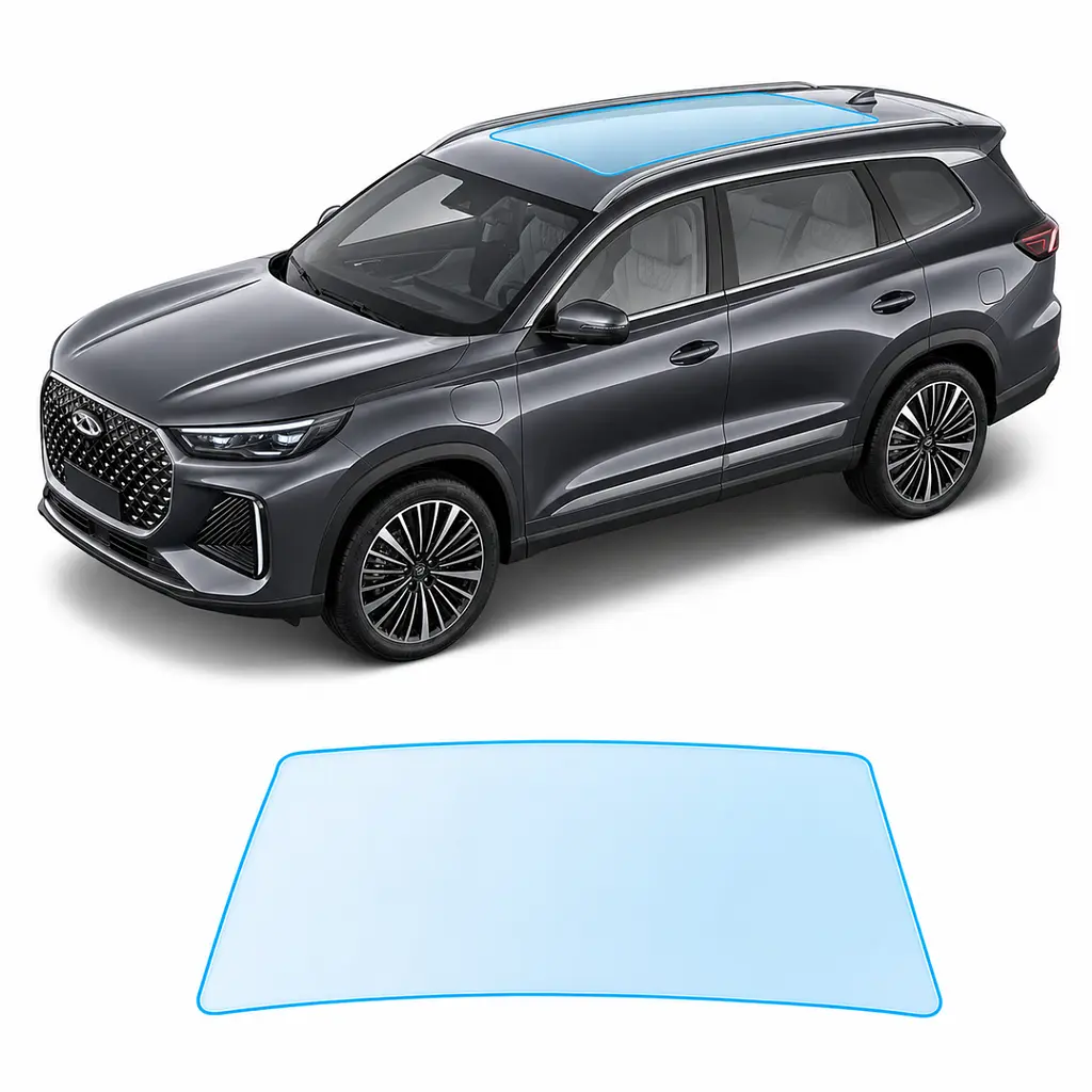 Антигравійна захисна бронеплівка за лекалами для Chery Tiggo 8 Pro Max (PHEV) I 2024- зона даху