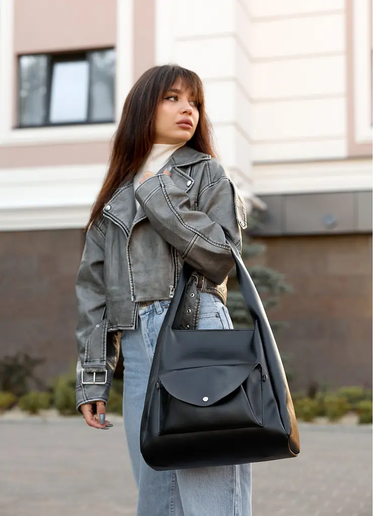 Сумка жіноча Sambag HOBO BLISS Чорна 31 х 31 х 12 см (53453001) - фото 9