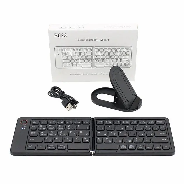 Клавіатура блютуз складна Folding Wireless Keyboard B023, міні бездротова, для телефону, планшета і ПК - фото 5