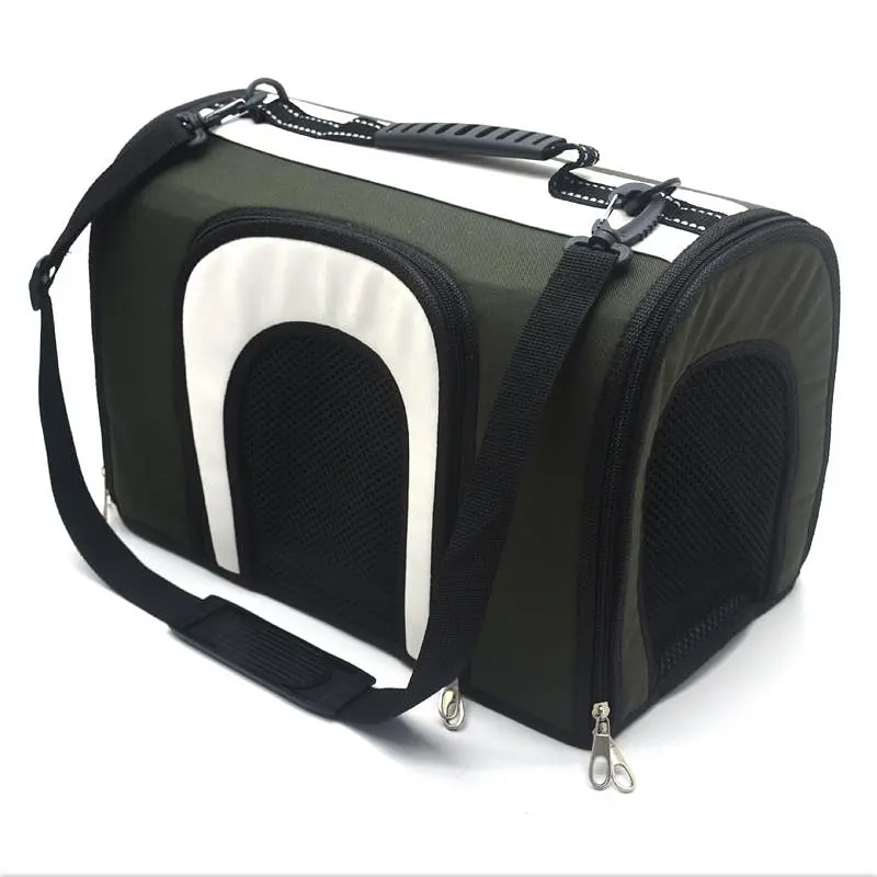 Дорожная сумка-тоннель для малых собак и кошек Zoo-hunt Бадо S №1 22х38х25 см зеленая - фото 5