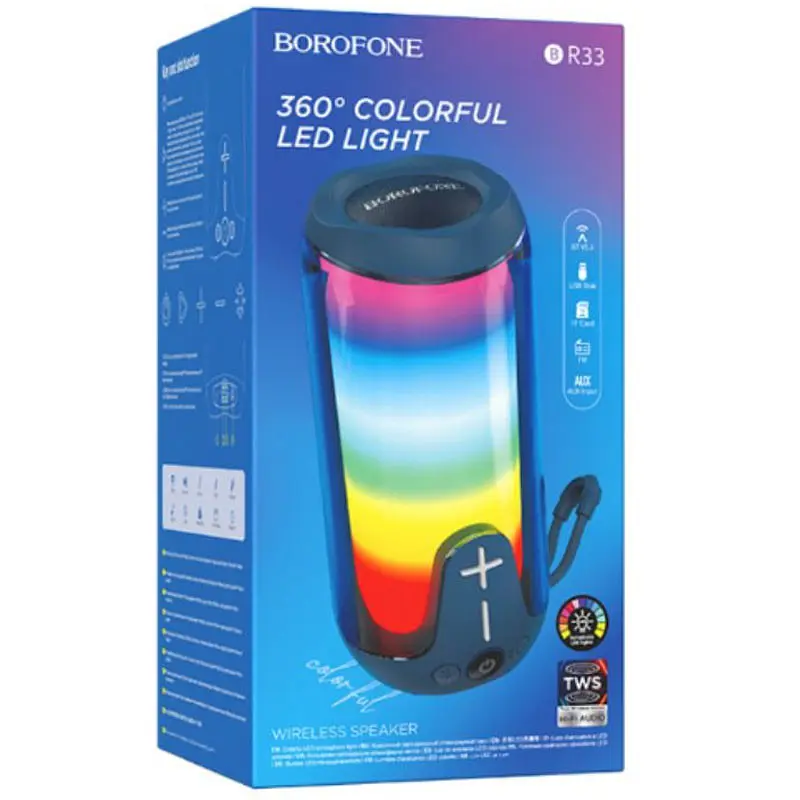 Bluetooth Колонка Borofone BR33 Pulse color sports Navy Blue - фото 2