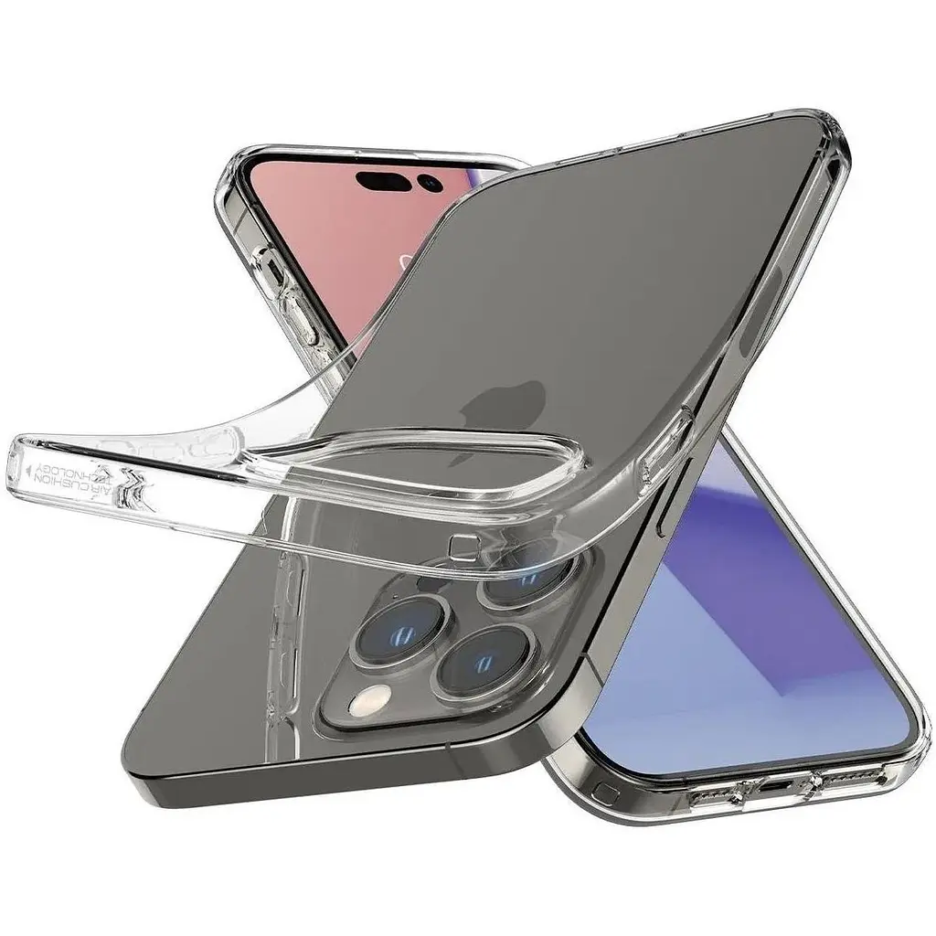 Оригінальний прозорий силіконовий чохол Spigen Liquid Crystal Flex для iPhone 14 Pro Crystal ACS04663 - фото 9