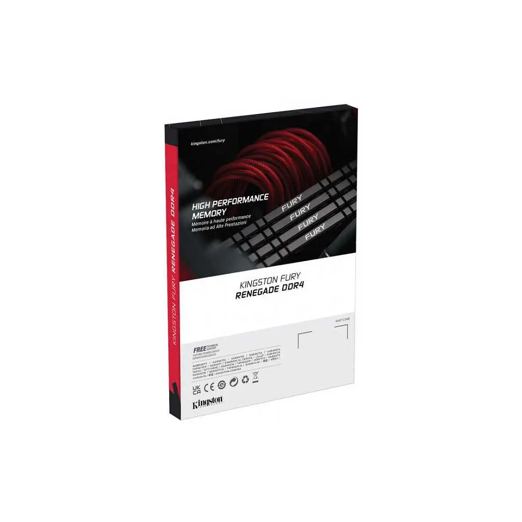 Модуль пам'яті Kingston Fury DDR4 16Gb (2x8) Kingston Renegade Fury Black 3200Mhz (KF432C16RBK2/16) Б/в - фото 3