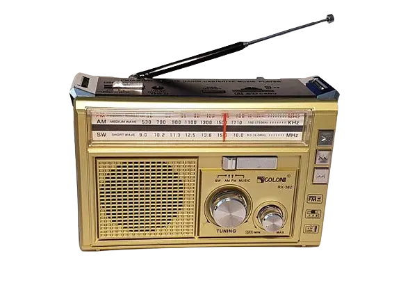 Радіоприймач на акумуляторі Golon RX-382 FM/AM/SW із ліхтарем LED GOLD (1756375730) - фото 3