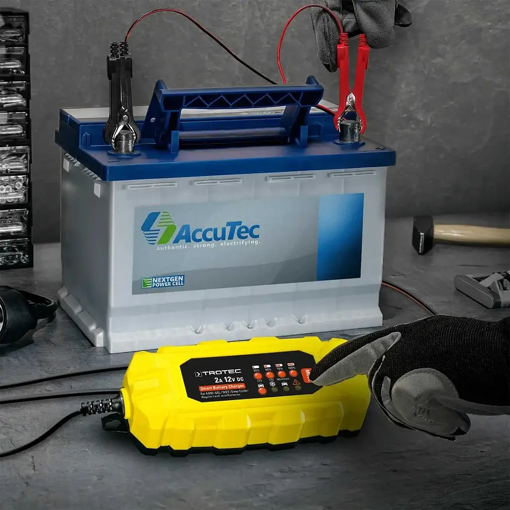 Портативное зарядное устройство для автомобильного аккумулятора Trotec PBCS 2A, 12V, 4-60Ah - фото 8