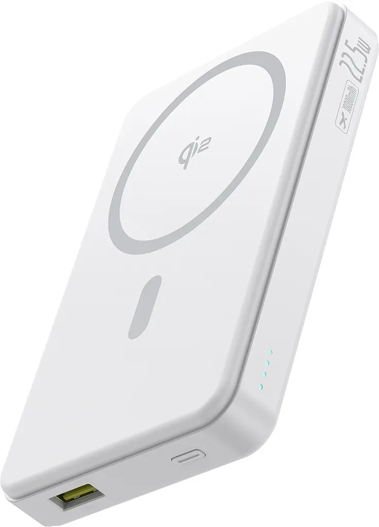 Портативний акумулятор Baseus Airpow II Qi2 Magnetic 22.5W 10000mAh moon white (P10080000213-00) - фото 3