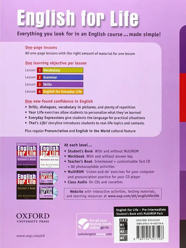 English for Life. Pre-intermediate. Student's Book with MultiROM - фото 2