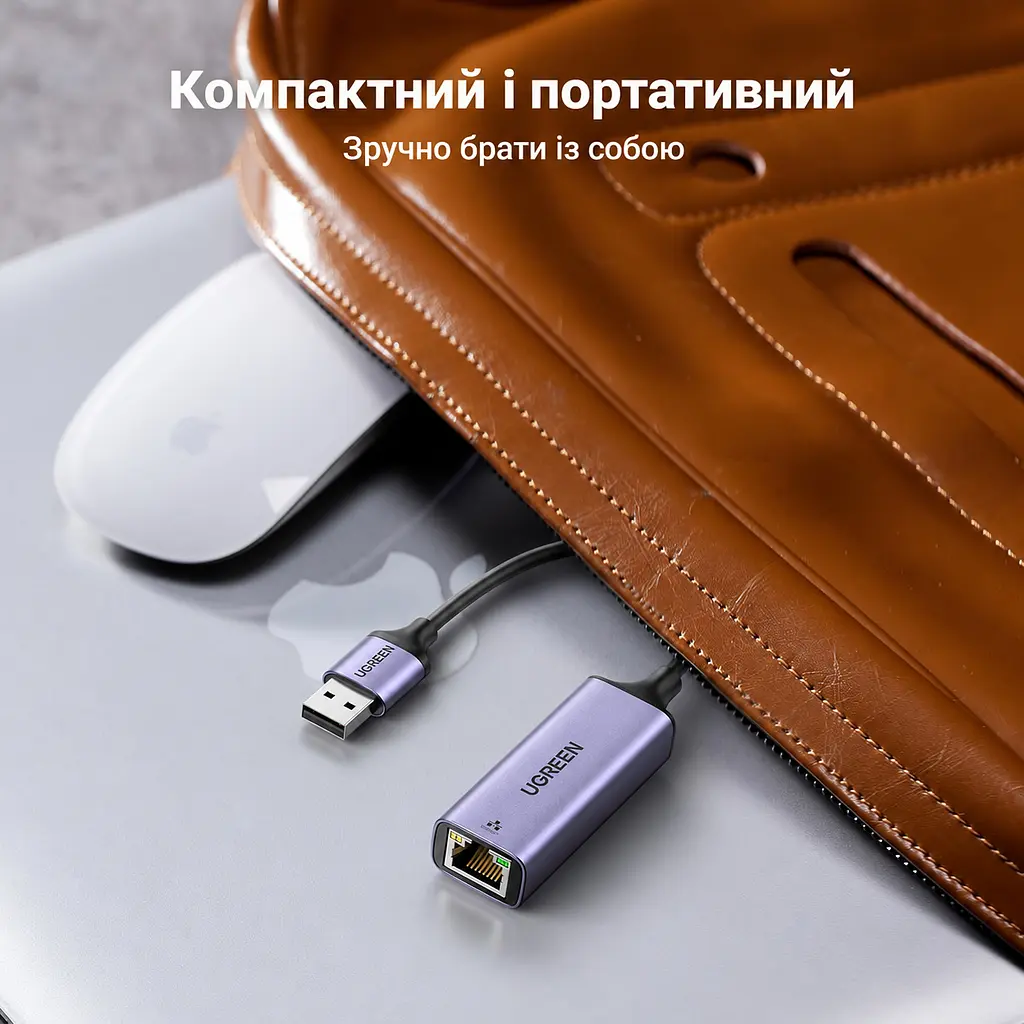 USB-мережевий адаптер UGREEN CM209 мережева карта вхідний штекер USB-A 3.0 та вихідний порт RJ45 Gigabit Ethernet 10/100/1000 Мбіт/с вбудований кабель 10 см сумісний із Nintendo Switch живлення від USB без зовнішнього блока живлення зворотна сумісність із USB 2.0/1.1 світлодіодні індикатори Link та Activity космічний сірий (50922) - фото 9
