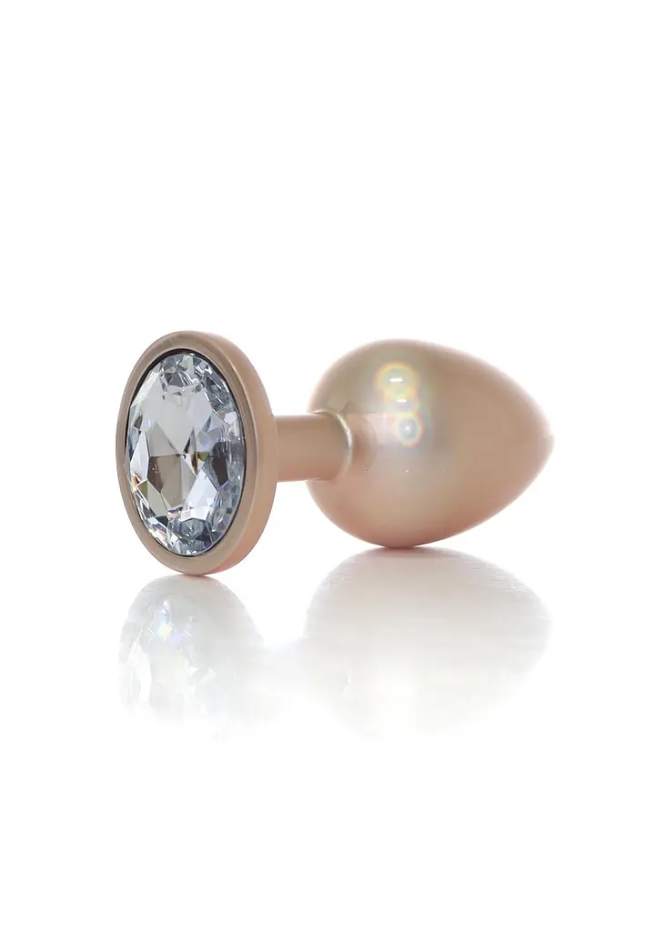 Анальна пробка - Jewellery Pearl Gold Plug Clear L - фото 9