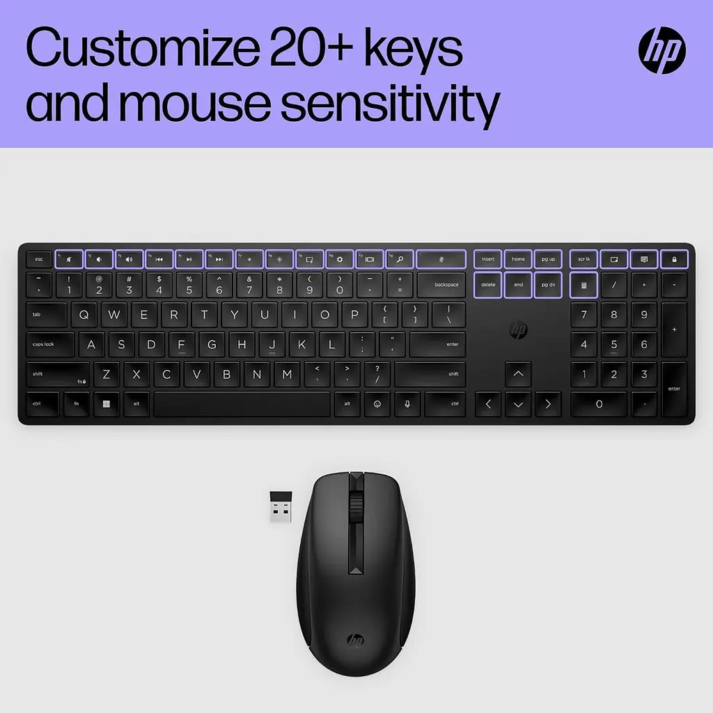 Комплект (Клавіатура та Миша) HP 650 WL EN/UK Black - фото 4