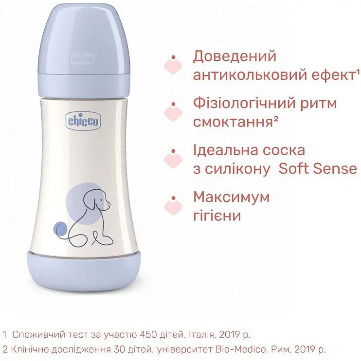 Бутылка для кормления Chicco Perfect 5 пластиковая с силиконовой соской 2+ месяца голубой 240 мл (20223.22.40) - фото 3