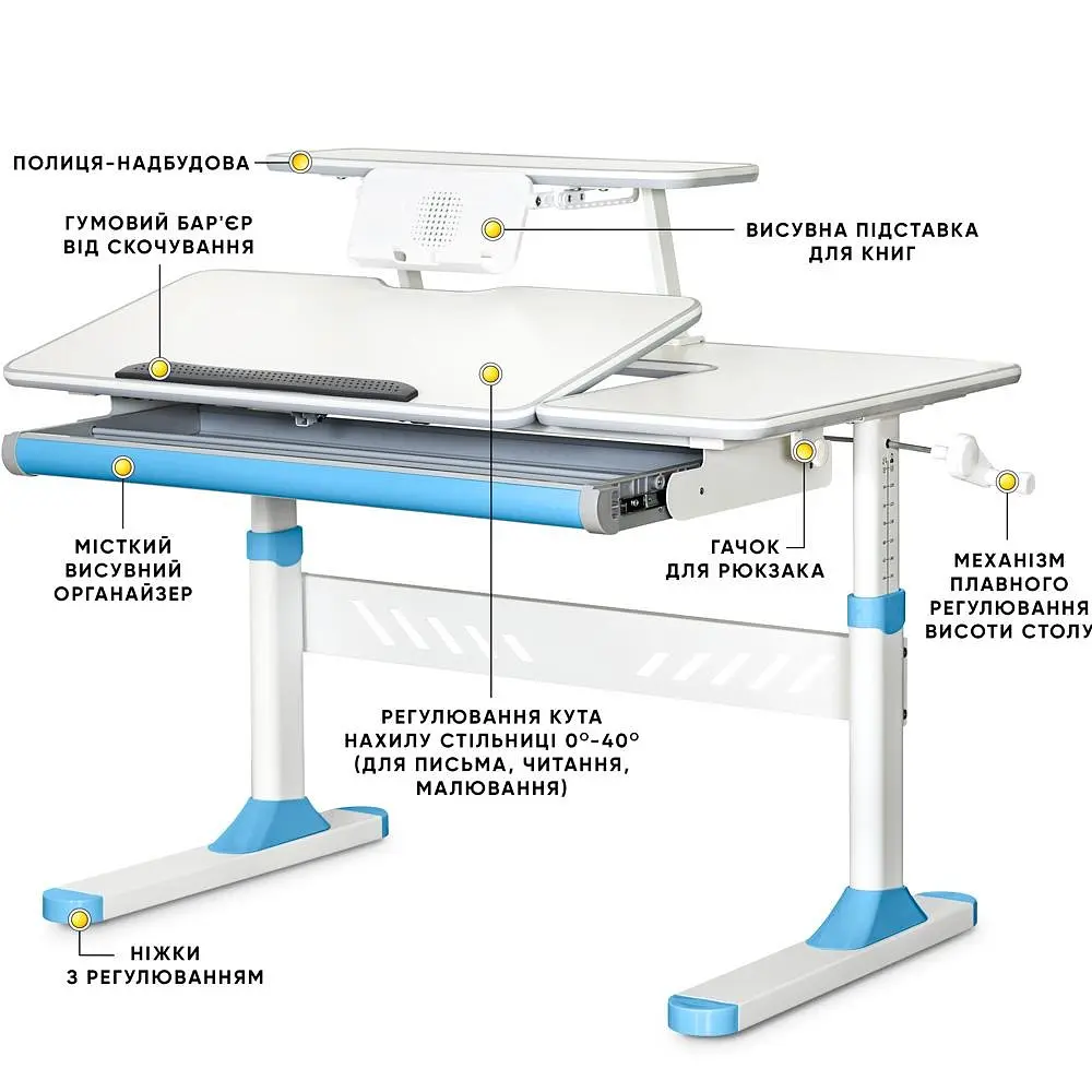 Детский стол Evo-Kids TH-320 Blue (TH-320 W/BL) - фото 3
