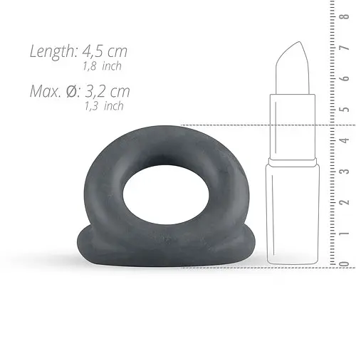 Потрійне ерекційне кільце Boners Open Cocksling Triple Cockring, 2.5 см (сірий) - фото 6