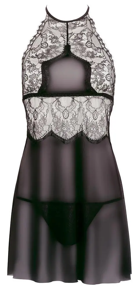 Комплект Cottelli Collection Lingerie Chemise Set S чорний - фото 7