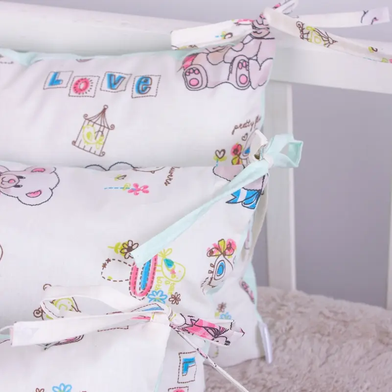 Подушка-борт MirSon Kids Time 18-0005 Kind Bear захисна біла 4 шт. - фото 5