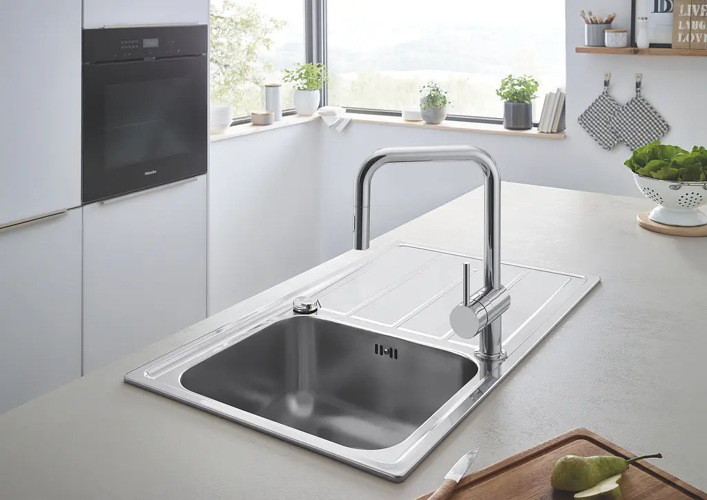 Змішувач для кухні з висувним виливом Grohe Minta 32322002 Хром - фото 5