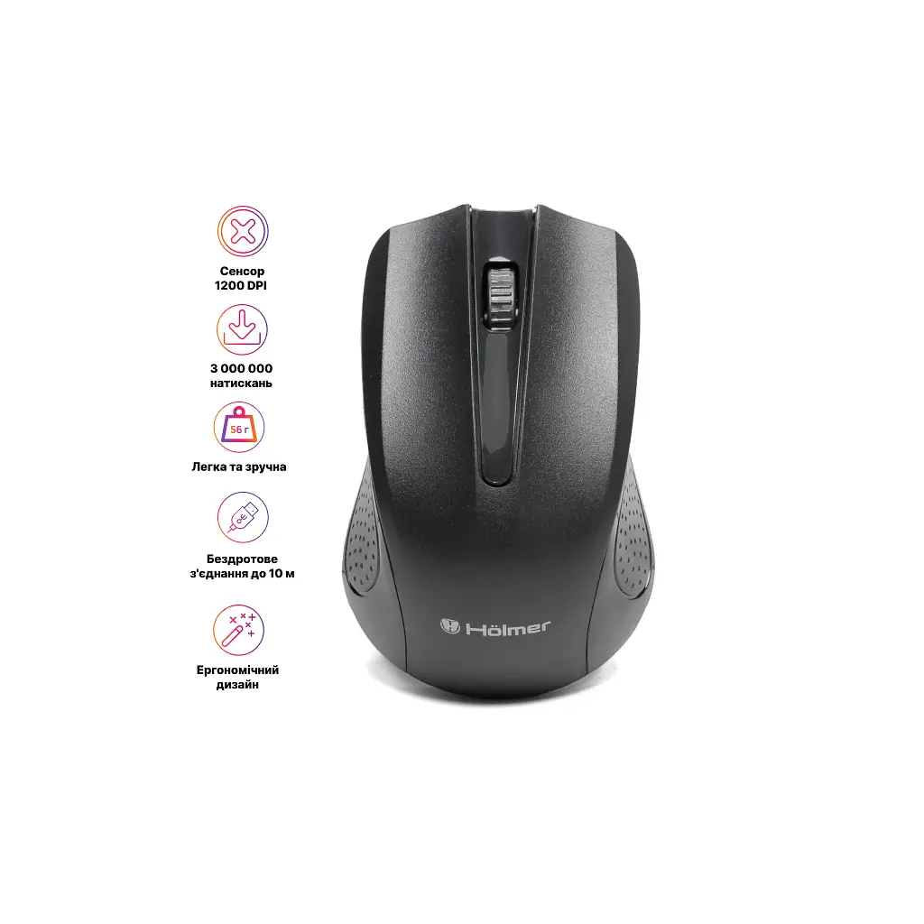Мишка Hölmer MW-01OF Wireless Black (MW-01OF) - фото 2