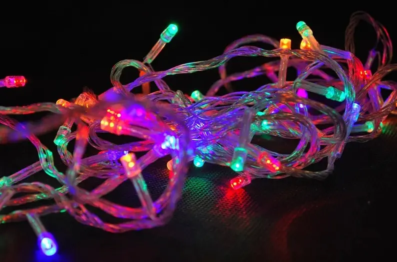 Гірлянда зовнішня пряма 200 led RGB color (білий) 5мм 20м - фото 3
