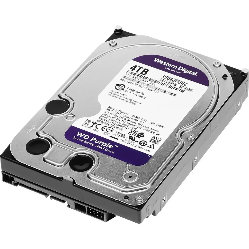 Жорсткий диск Western Digital Purple 3.5" 4TB 5400rpm 256MB SATAIII (WD43PURZ) - фото 2