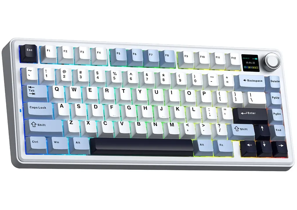 Клавіатура ігрова механічна Aula Mechanical F-75 MAX Wireless White-Blue Gasket Reaper Switch Hot-Swap 2.4G/Bluetooth - фото 3