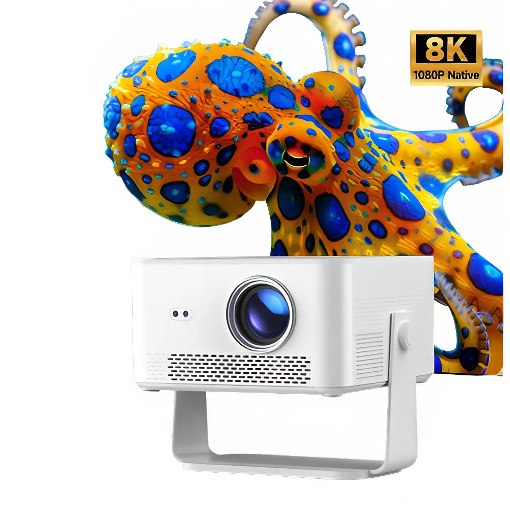 Мультимедійний смарт-проектор з автофокусом Magcubic HY450MAX Android 14, chip H726, 8K24fps, 2GB/16GB домашній кінотеатр White (19342) - фото 4