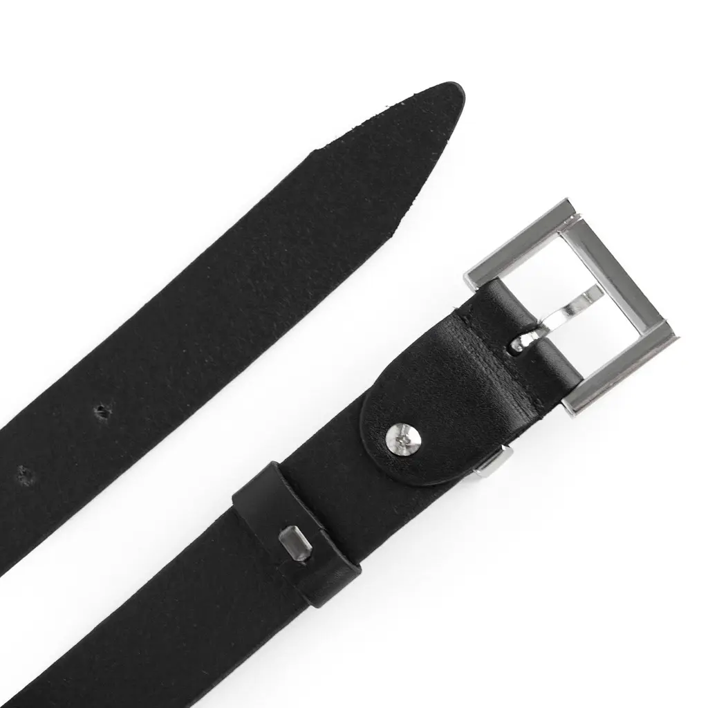Ремень женский кожаный JK-3023 black silver-2 черный (105 см) - фото 4