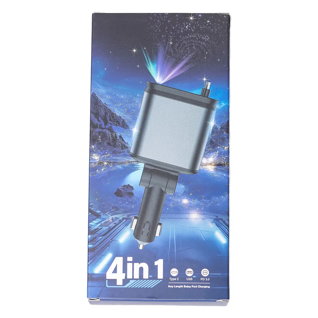 Автомобільний зарядний пристрій Starry Sky з висувним кабелем Shenzhen HP-B1 - фото 10