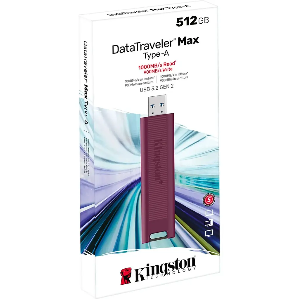 USB флеш-накопичувач Kingston DataTraveler Max 512GB USB-A 3.2 Gen 2 Red (DTMAXA/512GB) [83519] - фото 9